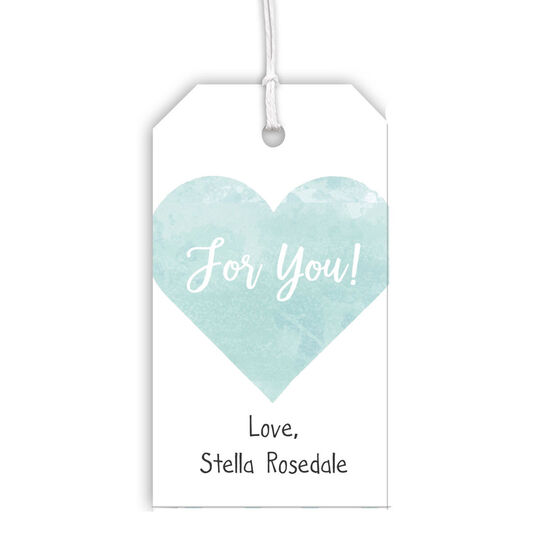 Watercolor Heart Hanging Gift Tags